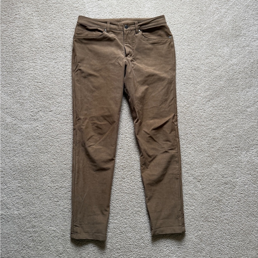 Mens Lululemon Slim ABC Pant (Utilitech) - 32x32, Artifact